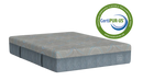 Front Left Side View Of The Rize Home Cool Pro 14" Memory Foam Mattress With CertiPUR-US Logo