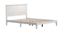 Front Left Side View Of The Rize Home Cottage Style Wooden Bed Frame Shown In Gloss White Color
