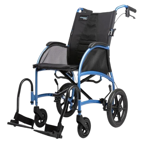 Front Left Side View Of The Strongback 12 +AB Lightweight Transport Chair
