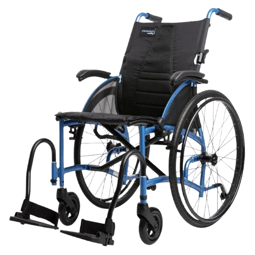 Front Left Side View Of The Strongback 24 Flip Back Arms Ultra-Lightweight Wheelchair