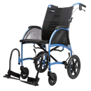 Front Left Side View Of The Strongback Excursion 12S +AB Lightweight Transport Chair