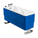 Front Left Side View Of The TR Equipment Bathtub Comfortline Bath System Shown In The Blue Cover