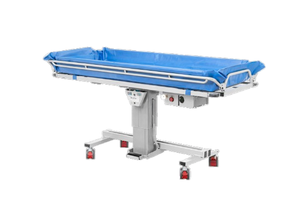 Front Left Side View Of The TR Equipment Battery Operated Shower Trolley TR-3000