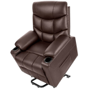 Front Left Side View Of The Vive Health Lounge Lift Chair Shown In The Raised Position