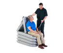 Front Left Side View Of The Winncare Mangar Eagle With Airflo 24 Shown In The Inflated Position With A Healthcare Worker Assisting A Patient