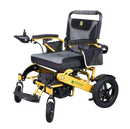Front Left View Of The Bangeran Mammoth Electric Wheelchair Shown With Yellow Color