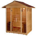 Front Left View Of The Golden Designs Vorarlberg 5-Person Outdoor Sauna | GDI-8105-01 