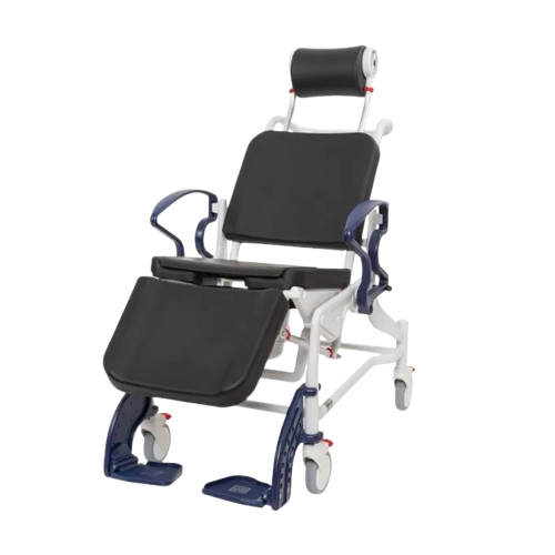 Front Left Side View Of The Rebotec Phoenix Shower Commode Chair