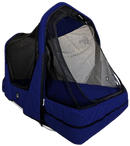 Front Right Side View Of The Abram's Nation Safety Sleeper 300 Model Shown In Navy Blue Color