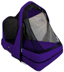 Front Right Side View Of The Abram's Nation Safety Sleeper 300 Model Shown In Royal Purple Color