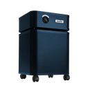 Front Right Side View Of The Austin Air Systems HealthMate Plus Standard Air Purifier Shown In The Midnight Blue Color