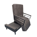 Front Right Side View Of The Customatic Sleep Technologies Independence Rotating Bed Shown In The Chair Position