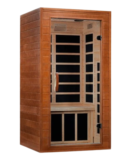 Front Right Side View Of The Dynamic Avila 2-Person Low EMF FAR Infrared Indoor Sauna | DYN‐6103‐01