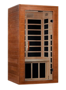 Front Right Side View Of The Dynamic Avila Elite 2-Person Ultra Low EMF FAR Infrared Indoor Sauna | DYN-6103-01 Elite