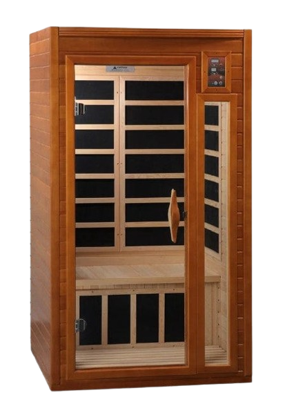 Front Right Side View Of The Dynamic Barcelona 2-Person Low EMF Far Infrared Indoor Sauna | DYN-6106-01
