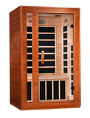 Front Right Side View Of The Dynamic Cordoba Elite 2-Person Ultra Low EMF FAR Infrared Indoor Sauna | DYN-6203-01 Elite