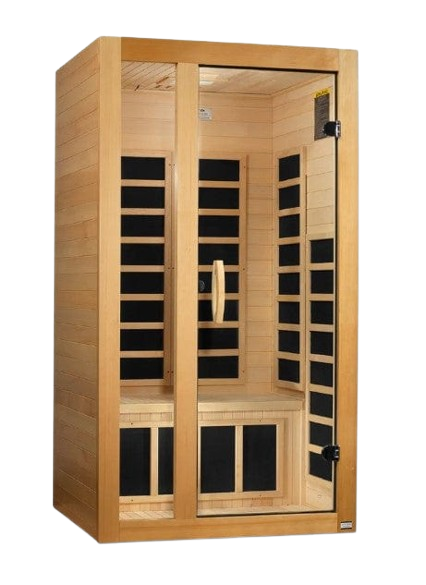 Front Right Side View Of The Dynamic Gracia 2-Person Low EMF FAR Infrared Indoor Sauna | DYN-6119-01
