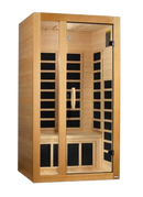 Front Right Side View Of The Dynamic Gracia 2-Person Low EMF FAR Infrared Indoor Sauna | DYN-6119-01