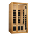 Front Right Side View Of The Dynamic Gracia 2 Person Ultra Low EMF FAR Infrared Indoor Sauna | DYN-6119-01 Elite