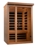 Front Right Side View Of The Dynamic Llumeneres 2-Person Ultra Low EMF FAR Infrared Indoor Sauna | DYN-6215-02