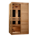 Front Right Side View Of The Dynamic Lucca 2 Person Ultra Low EMF FAR Infrared Indoor Sauna | DYN-6215-05 Elite