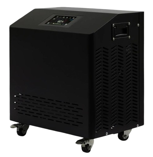 Front Right Side View Of The Dynamic Oval Inflatable Cold Plunge Chiller