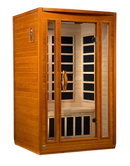 Front Right Side View Of The Dynamic San Marino Elite 2-Person Ultra Low EMF FAR Infrared Indoor Sauna | DYN-6206-01 Elite