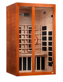 Front Right Side View Of The Dynamic Santiago 2-Person Full Spectrum Near Zero EMF FAR Infrared Indoor Sauna | DYN-6209-03 FS