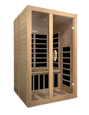 Front Right Side View Of The Dynamic Santiago 2-Person Low EMF FAR Infrared Indoor Sauna | DYN-6209-01