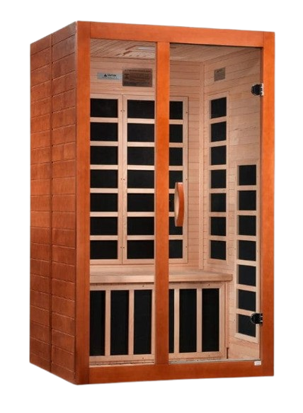 Front Right Side View Of The Dynamic Santiago Elite 2-Person Ultra Low EMF FAR Infrared Indoor Sauna | DYN-6209-02 Elite