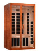 Front Right Side View Of The Dynamic Santiago Elite 2-Person Ultra Low EMF FAR Infrared Indoor Sauna | DYN-6209-02 Elite