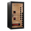 Front Right Side View Of The Dynamic Santorini 2 Person Full Spectrum Near Zero EMF FAR Infrared Indoor Sauna | DYN-6009-03 FS