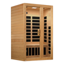 Front Right Side View Of The Dynamic Serena 2 Person Ultra Low EMF FAR Infrared Indoor Sauna | DYN-6229-01 Elite