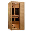 Front Right Side View Of The Dynamic Veneto 2 Person Ultra Low EMF FAR Infrared Indoor Sauna | DYN-6115-05 Elite