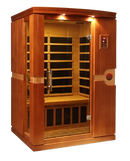 Front Right Side View Of The Dynamic Venice 2-Person Low EMF FAR Infrared Indoor Sauna | DYN-6210-01