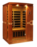 Front Right Side View Of The Dynamic Venice Elite 2-Person Ultra Low EMF FAR Infrared Indoor Sauna | DYN-6210-01-Elite