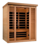 Front Right Side View Of The Dynamic Vila 3-Person Ultra Low EMF FAR Infrared Indoor Sauna | DYN-6315-02