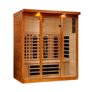 Front Right Side View Of The Dynamic Vila Grande 4 Person Full Spectrum Nero Zero EMF FAR Infrared Indoor Sauna | DYN-6415-03 FS