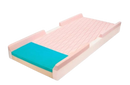 Front Right Side View Of The Emerald Selectis Comfort Select Pressure Redistribution Foam Mattress Shown With Raised Side Rails