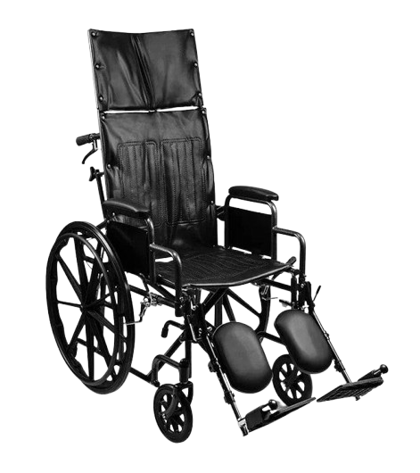 Front Right Side View Of The Emerald iCruise Reclining Wheelchair