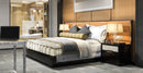Front Right Side View Of The Eurolux Prive: The 10-Layer Luxury Mattress Crafted By Masters Shown On A Bed Frame In A Showroom Setting