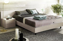 Front Right Side View Of The Eurolux Thermovisco: The 10-Layer Luxury Mattress Crafted By Masters Shown On A Platform Frame In A Bedroom Setting