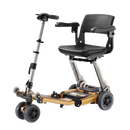 Front Right Side View Of The FreeRiderUSA Luggie Golden Elite Folding Mobility Scooter