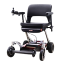 Front Right Side View Of The FreeRiderUSA Luggie Travel Power Wheelchair
