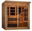 Front Right Side View Of The Golden Designs 6-Person Near Zero EMF Indoor Sauna | GDI-6996-02