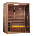 Front Right Side View Of The Golden Designs Hanko 2-Person Indoor Sauna | GDI-7202-01