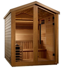 Front Right Side View Of The Golden Designs Kaarina 6-Person Outdoor Sauna | GDI-8506-01