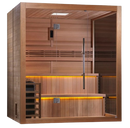Front Right Side View Of The Golden Designs Kuusamo 6-Person Indoor Sauna | GDI-7206-01