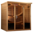 Front Right Side View Of The Golden Designs Monaco 6-Person Near Zero EMF Far Infrared Indoor Sauna |  GDI-6996-01