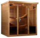 Front Right Side View Of The Golden Designs Monaco 6-Person Near Zero EMF Indoor Sauna | GDI-6996-01